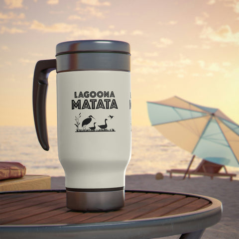 Lagoona Matata Stainless Steel Travel Mug with Handle, 14oz