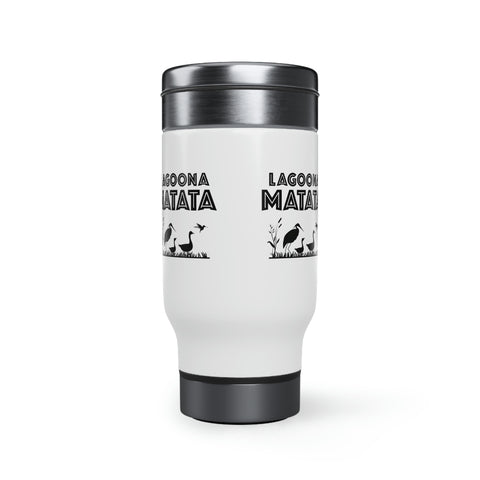 Lagoona Matata Stainless Steel Travel Mug with Handle, 14oz