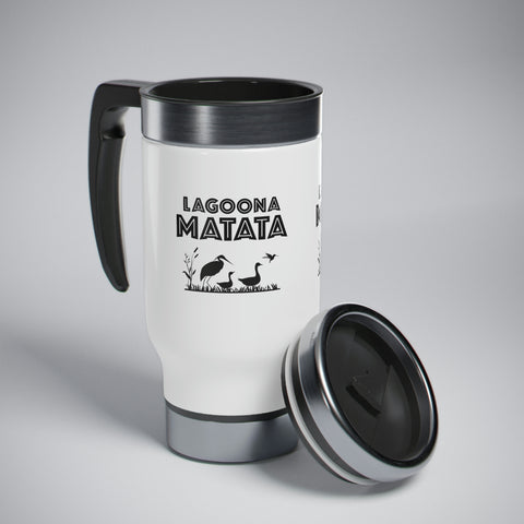 Lagoona Matata Stainless Steel Travel Mug with Handle, 14oz