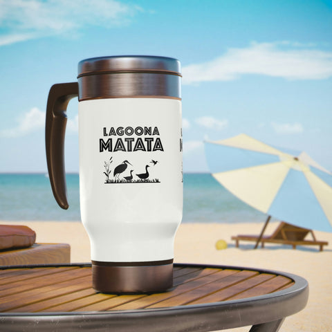 Lagoona Matata Stainless Steel Travel Mug with Handle, 14oz